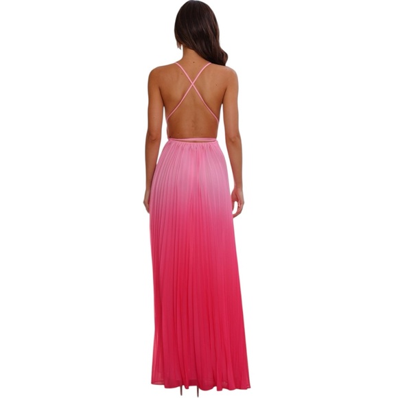 HELLO MOLLY Love Letter To You Maxi Dress Pink Ombré Pleats NEW Size XS / 2 NWT - Picture 14 of 14
